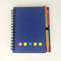 Spiral Notebook Lined Notepad with Pen Holder and Sticky Notes, 4.5 x 5.5 inches