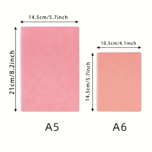 A5 A6 Rainbow Edge Notebook Student Record School Office Pink Rose Red Random