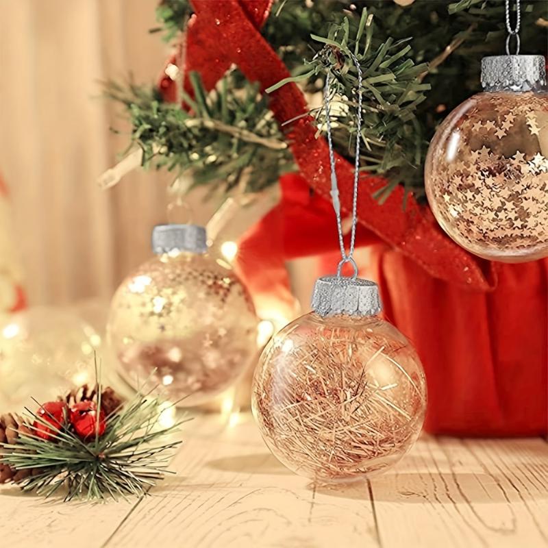 100pcs Christmas Ornament Hanger Metallic Cord Tinsel Rope Snap Lock String