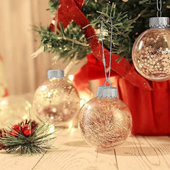 100pcs Christmas Ornament Hanger Metallic Cord Tinsel Rope Snap Lock String