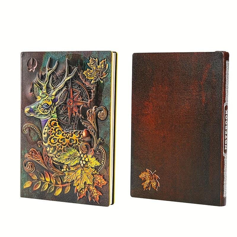 3D Relief Notebook Retro Elk Style A5 100 Sheets