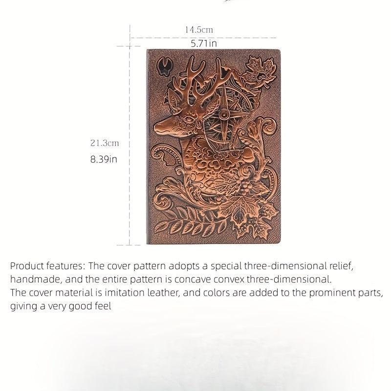 3D Relief Notebook Retro Elk Style A5 100 Sheets