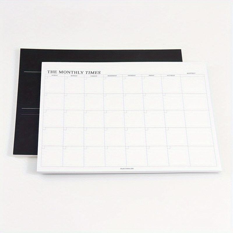 60sheets Weekly Monthly Plan Book Notepad Memo Office Schedule Book