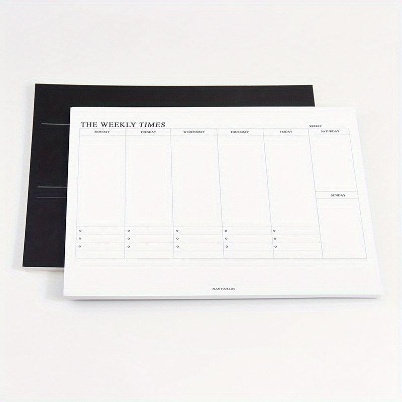 60sheets Weekly Monthly Plan Book Notepad Memo Office Schedule Book