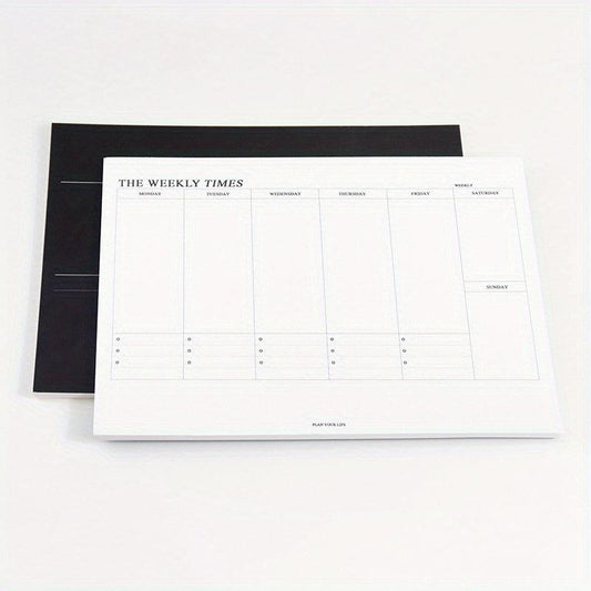 60sheets Weekly Monthly Plan Book Notepad Memo Office Schedule Book