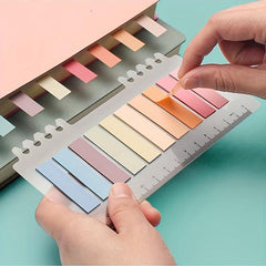 600 Sheets Sticky Notes Set With Ruler For Index Tabs Page Markers