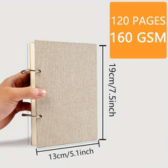 Thick Linen Sketchbook 160g Paper Notepad Students' Drawing Pad