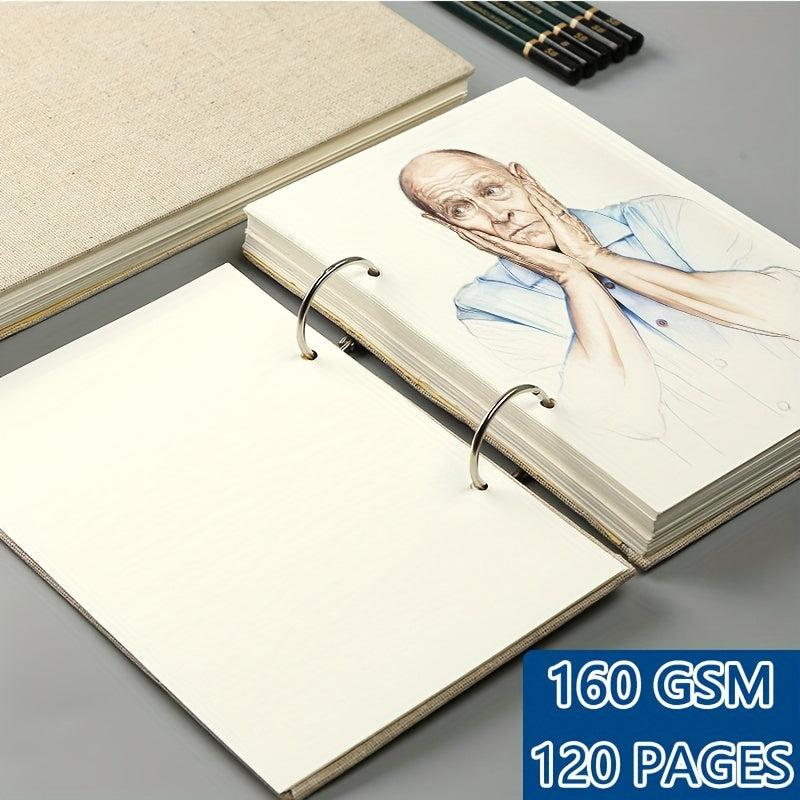 Thick Linen Sketchbook 160g Paper Notepad Students' Drawing Pad