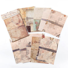 30 Sheets Retro Dark Series DIY Journal Diary Material Paper Set