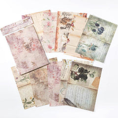 30 Sheets Retro Dark Series DIY Journal Diary Material Paper Set