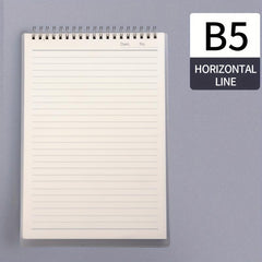 Coil Notebook A5 B5 Ring Spiral Grid Lined Looseleaf Notepad