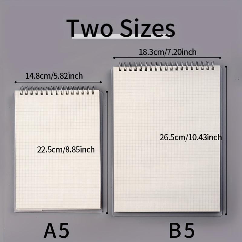 Coil Notebook A5 B5 Ring Spiral Grid Lined Looseleaf Notepad