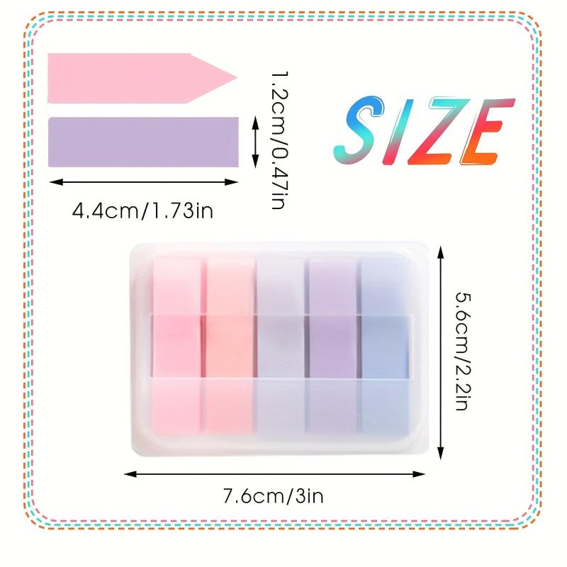 3pcs Colorful Index Stickers Pointed PET Stickers Student Reading Marker