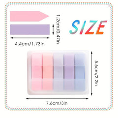 3pcs Colorful Index Stickers Pointed PET Stickers Student Reading Marker
