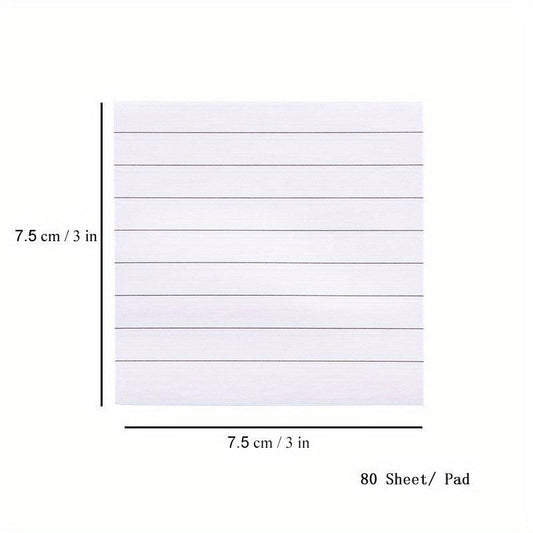 Pastel Sticky Notes 80 Sheets 7.62cmX7 Self Stick Note Pads School Supplies