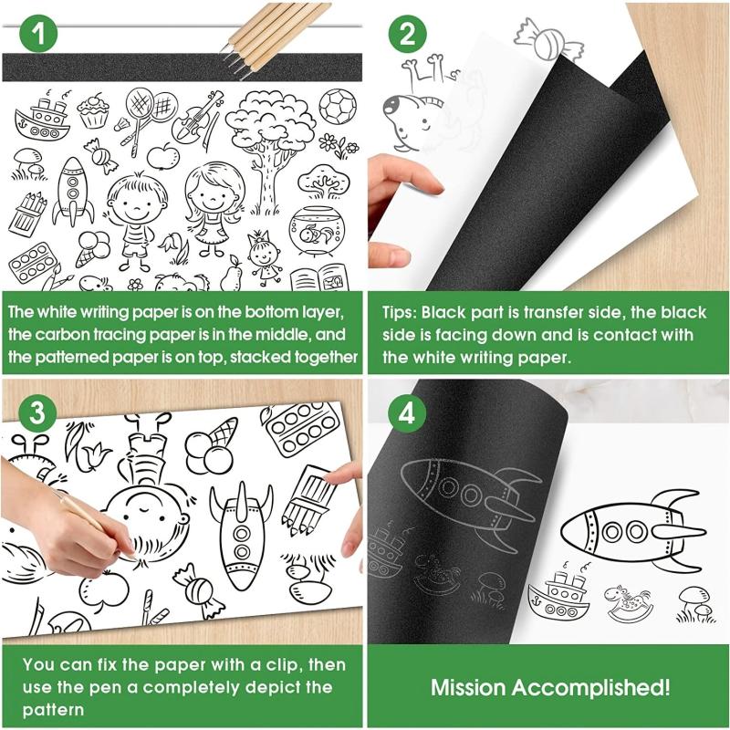 Graphite Transfer Paper 30pcs Tracing Drawing Patterns On Wood Fabric Lettering