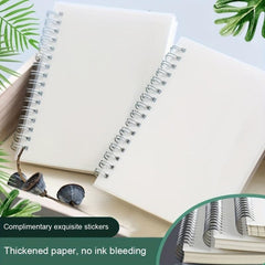 Mini A6 Spiral Notebook  Grid & Blank Pages Portable Pocket Notepad 14.73x10