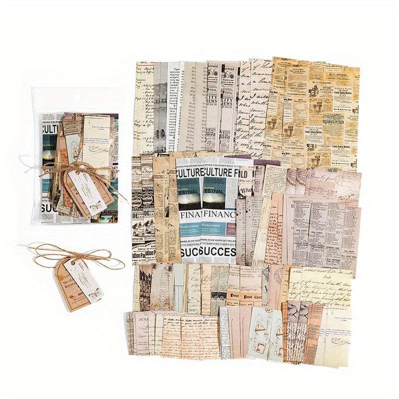 100 Sheets Vintage Paper for DIY Planner Scrapbook & More
