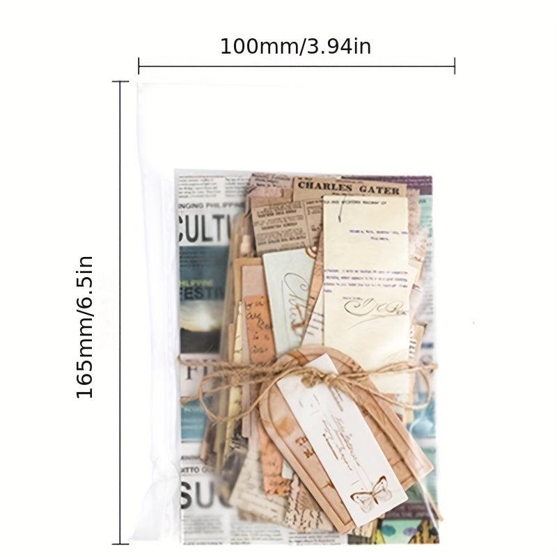 100 Sheets Vintage Paper for DIY Planner Scrapbook & More