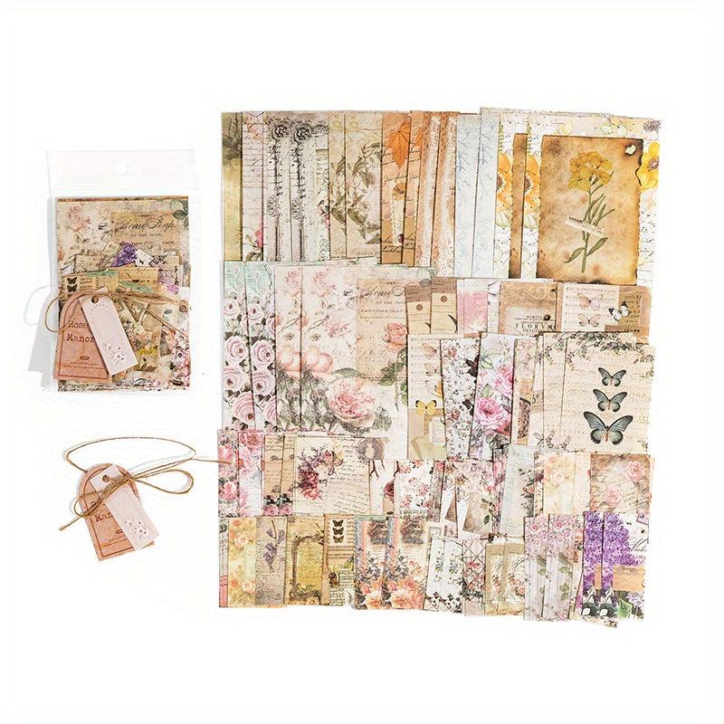 100 Sheets Vintage Paper for DIY Planner Scrapbook & More