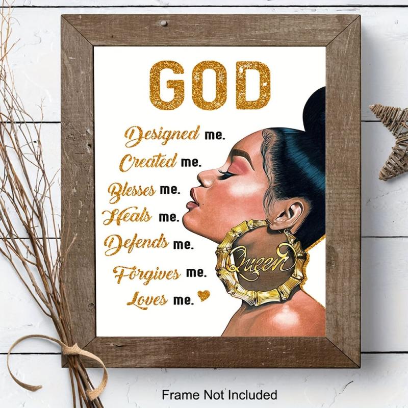 African American Christian Wall Decor Women Inspirational Art