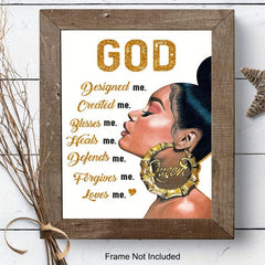 African American Christian Wall Decor Women Inspirational Art
