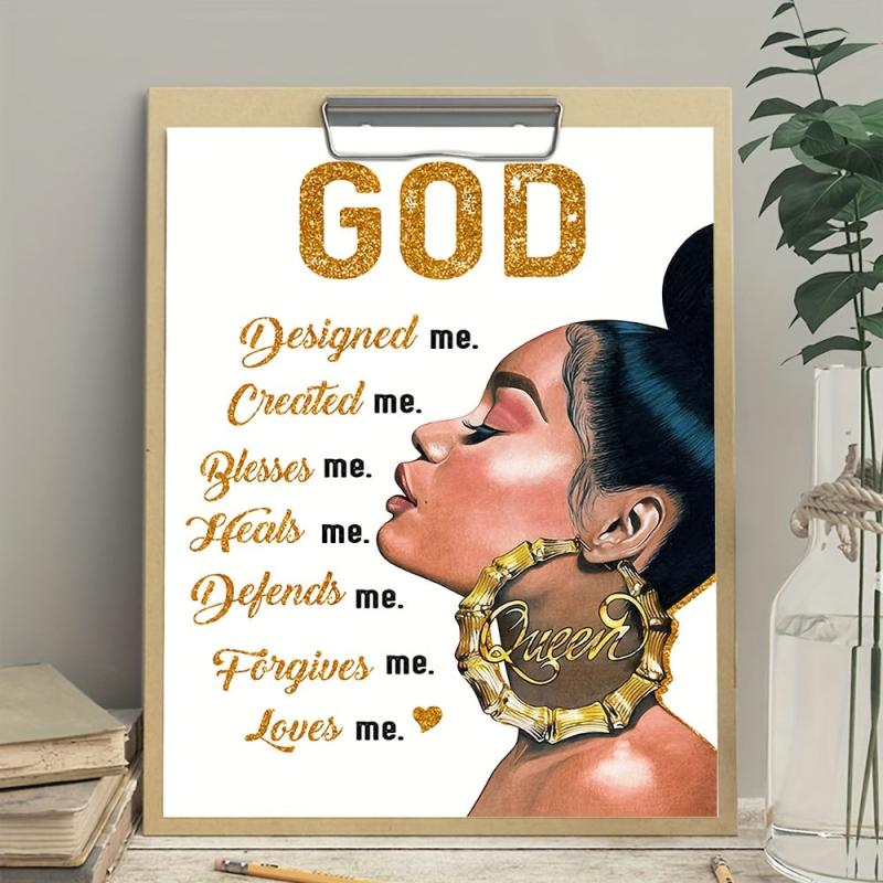 African American Christian Wall Decor Women Inspirational Art