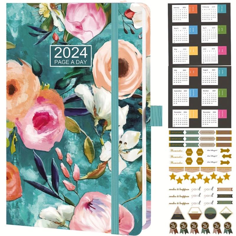 Diary A5 Page A Appointment Book Monthly Weekly Hourly Planner Stickers