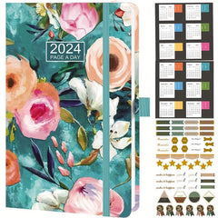 Diary A5 Page A Appointment Book Monthly Weekly Hourly Planner Stickers