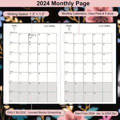 Diary A5 Page A Appointment Book Monthly Weekly Hourly Planner Stickers