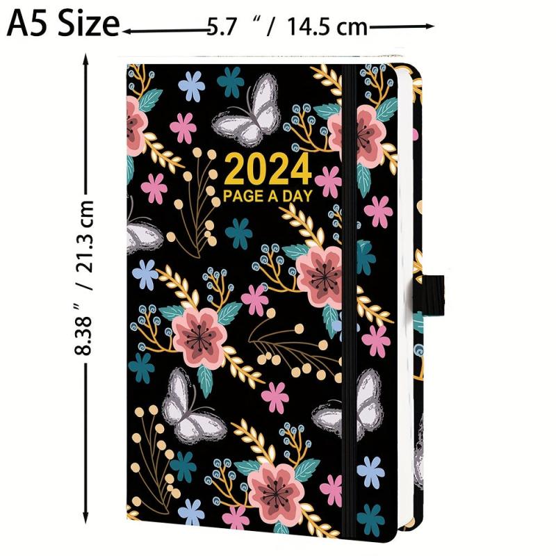 Diary A5 Page A Appointment Book Monthly Weekly Hourly Planner Stickers