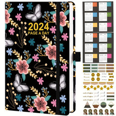 Diary A5 Page A Appointment Book Monthly Weekly Hourly Planner Stickers