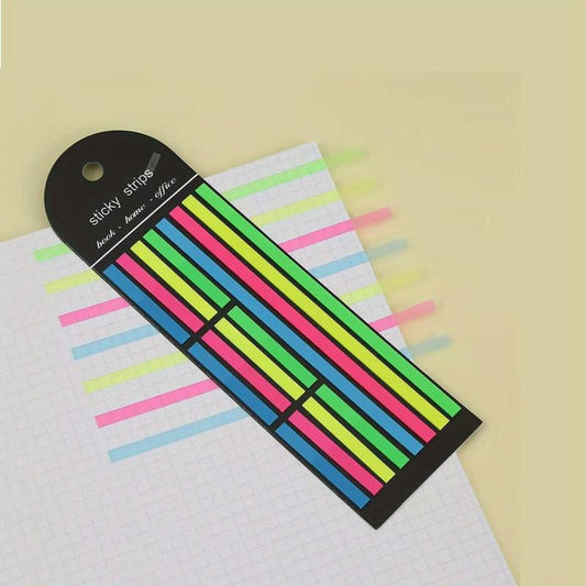 8-Color Transparent Sticky Notes in 4 Sizes for Organization