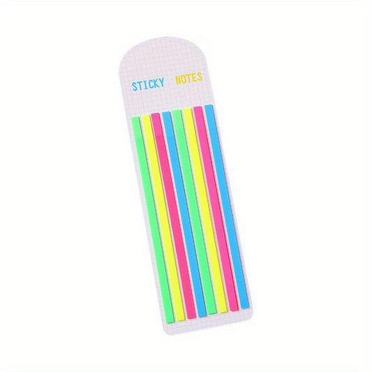 8-Color Transparent Sticky Notes in 4 Sizes for Organization