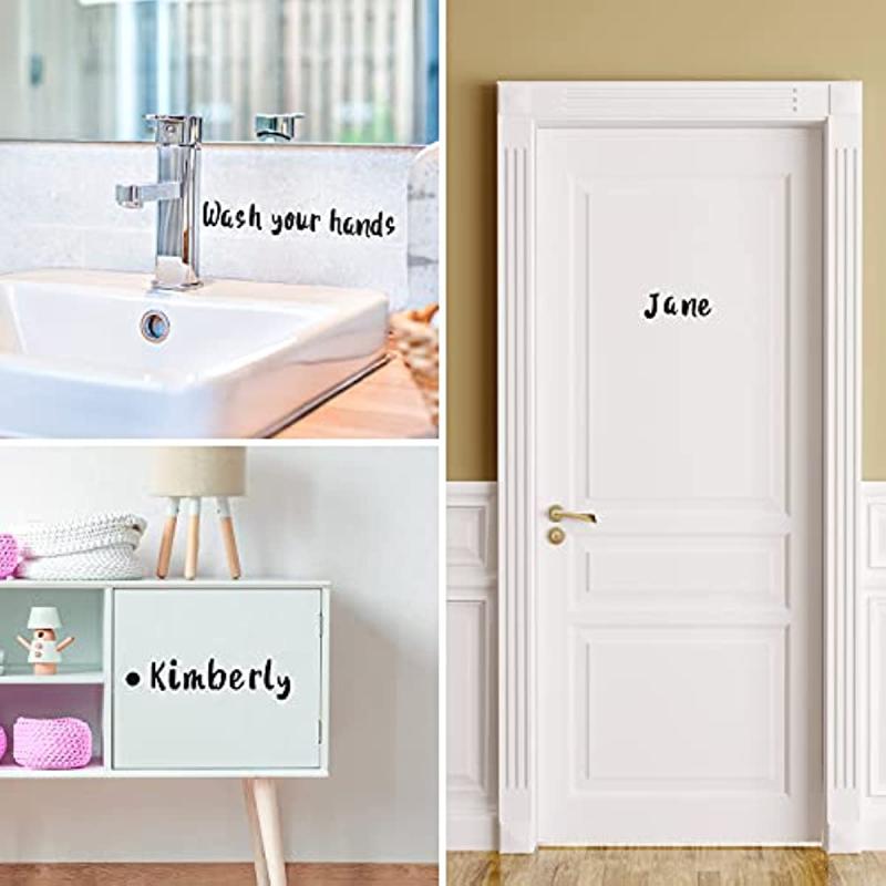 Vinyl Letter Number Stickers Self Adhesive 8 Sheets