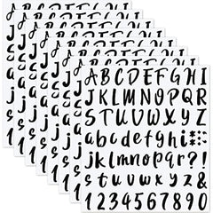 Vinyl Letter Number Stickers Self Adhesive 8 Sheets