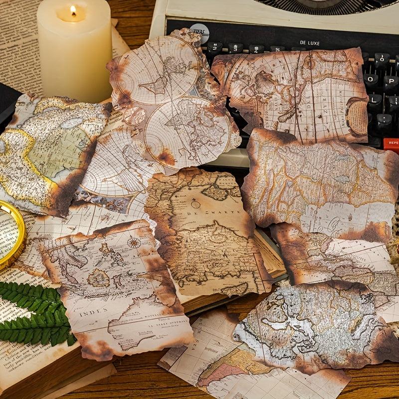 Vintage Burned Paper Scrapbook Paper 30 Sheets