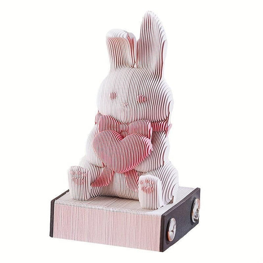 3D Carved Rabbit Notebook for Office Desktop Decor - Creative Gift