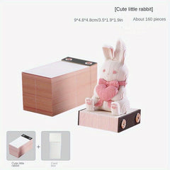 3D Carved Rabbit Notebook for Office Desktop Decor - Creative Gift