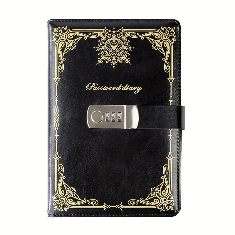 Lock Diary Canvas Notebook Son Notepad Student Retro Handbook