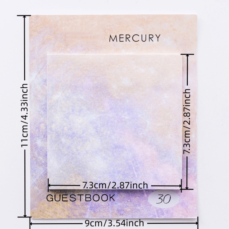 Creative Planet Sticky Notes, 30 Sheets, Office Handy Journal