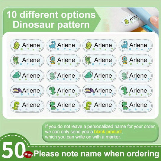 Iron On Clothing Labels Name Sticker For Clothes Custom Dinosaurs