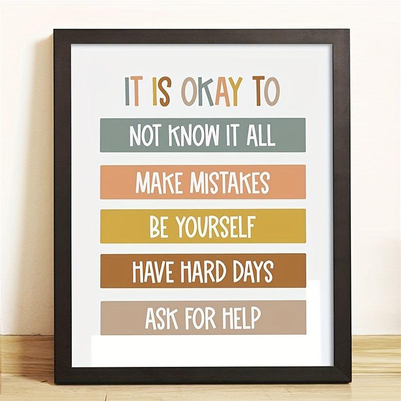 Boho Classroom Decor Be Yourself Poster