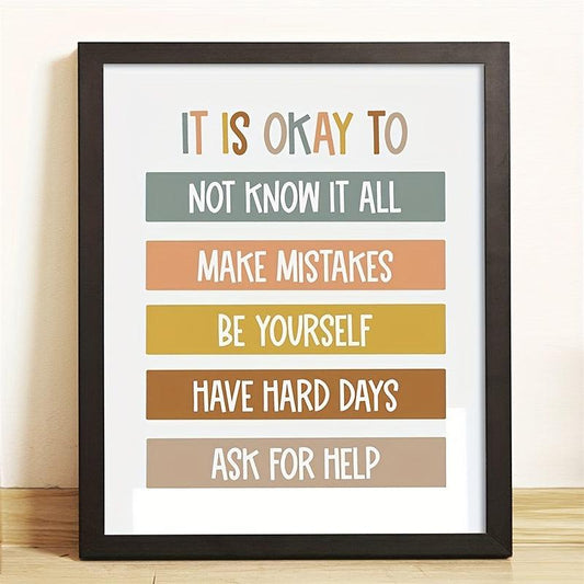 Boho Classroom Decor Be Yourself Poster