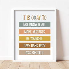 Boho Classroom Decor Be Yourself Poster