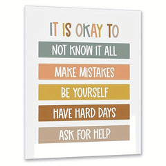 Boho Classroom Decor Be Yourself Poster