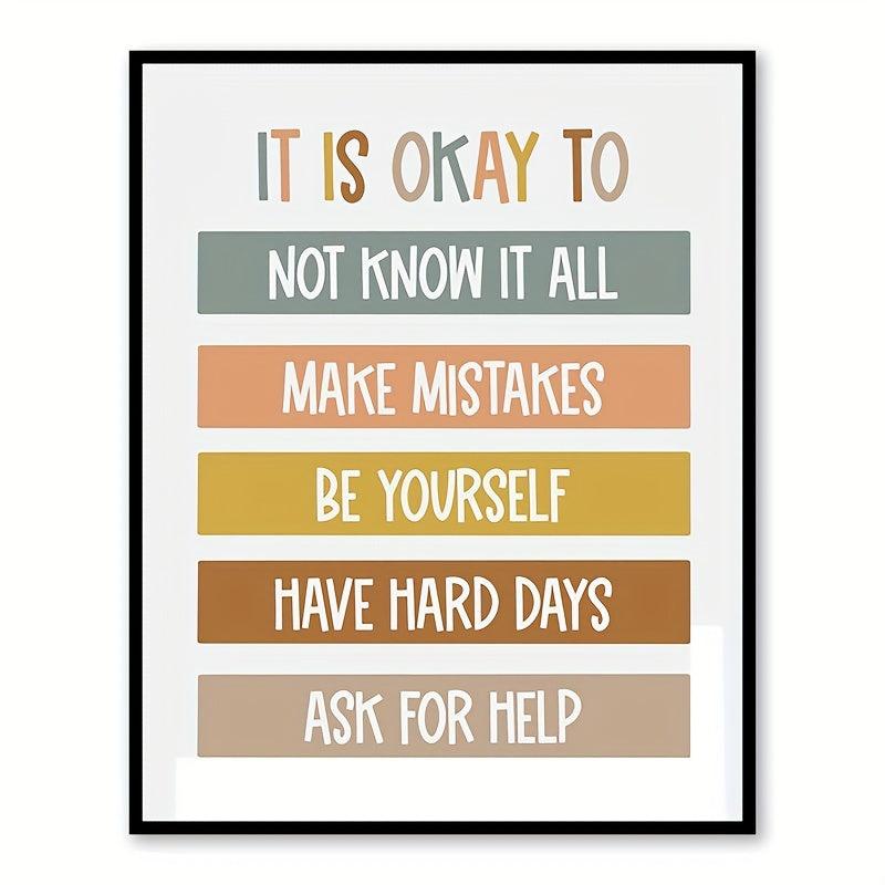 Boho Classroom Decor Be Yourself Poster