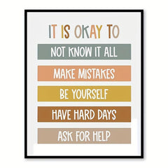 Boho Classroom Decor Be Yourself Poster
