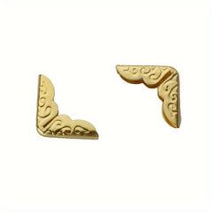 10pcs Golden Metal Book Corner Protectors for Students and Book Enthusiasts