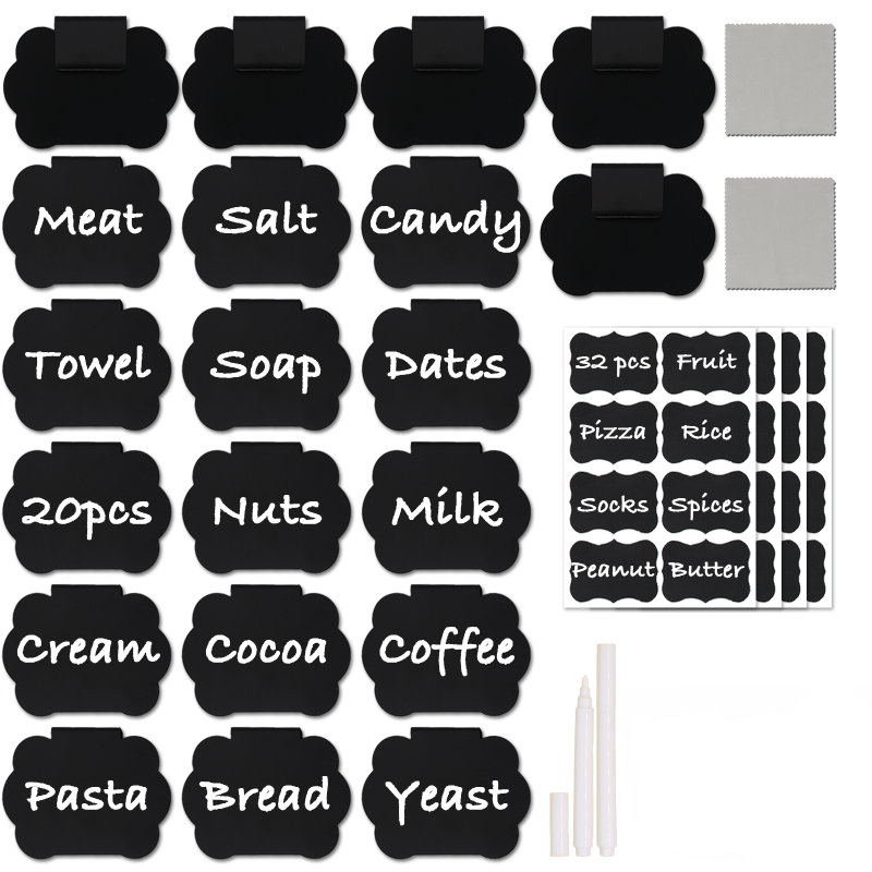 20pcs Set Basket Labels Clip Removable Labels For Storage Bin